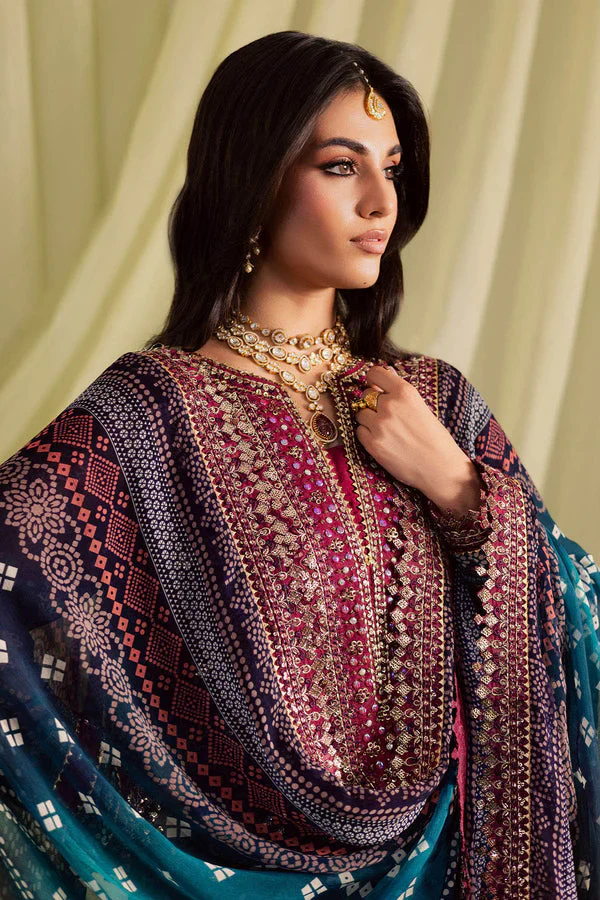 Nureh - Luxury LAWN Embroidered 3 Piece Unstitched -Jugni Festive | NP-700 - Image 4
