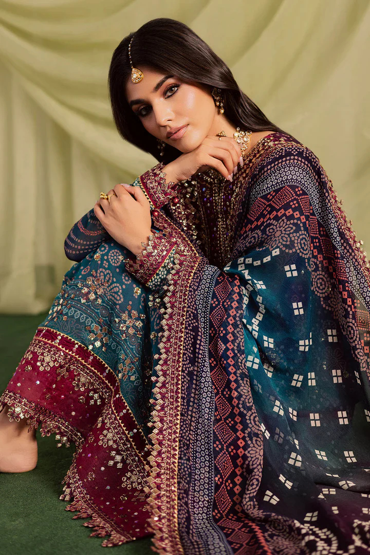 Nureh - Luxury LAWN Embroidered 3 Piece Unstitched -Jugni Festive | NP-700 - Image 5