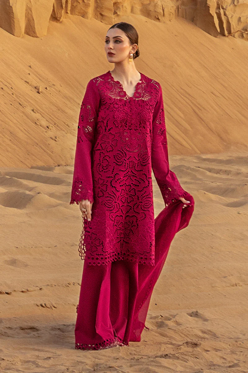RANG RASIYA - 3PC LAWN CHICKENKARI EMBROIDERED SHIRT WITH EMBROIDERED DUPATTA AND COTTON TROUSER - KPR-SP23 - Image 4