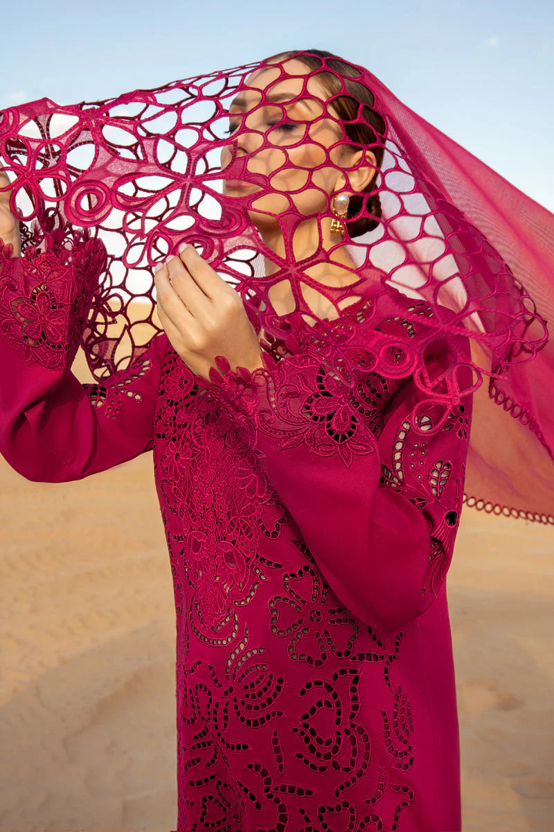 RANG RASIYA - 3PC LAWN CHICKENKARI EMBROIDERED SHIRT WITH EMBROIDERED DUPATTA AND COTTON TROUSER - KPR-SP23 - Image 7