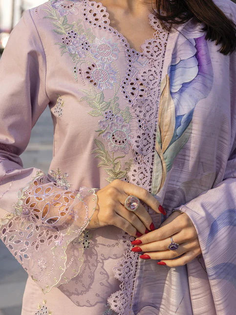 Rang Rasiya Embroidered Lawn Unstitched 3Pc Suit D-12 AMELIA - Image 8