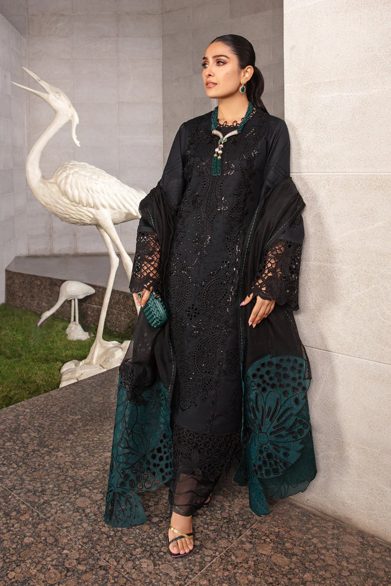 Rang Rasiya Premium Embroidered Lawn 3Pc Unstitched Suit D-06 - Image 6