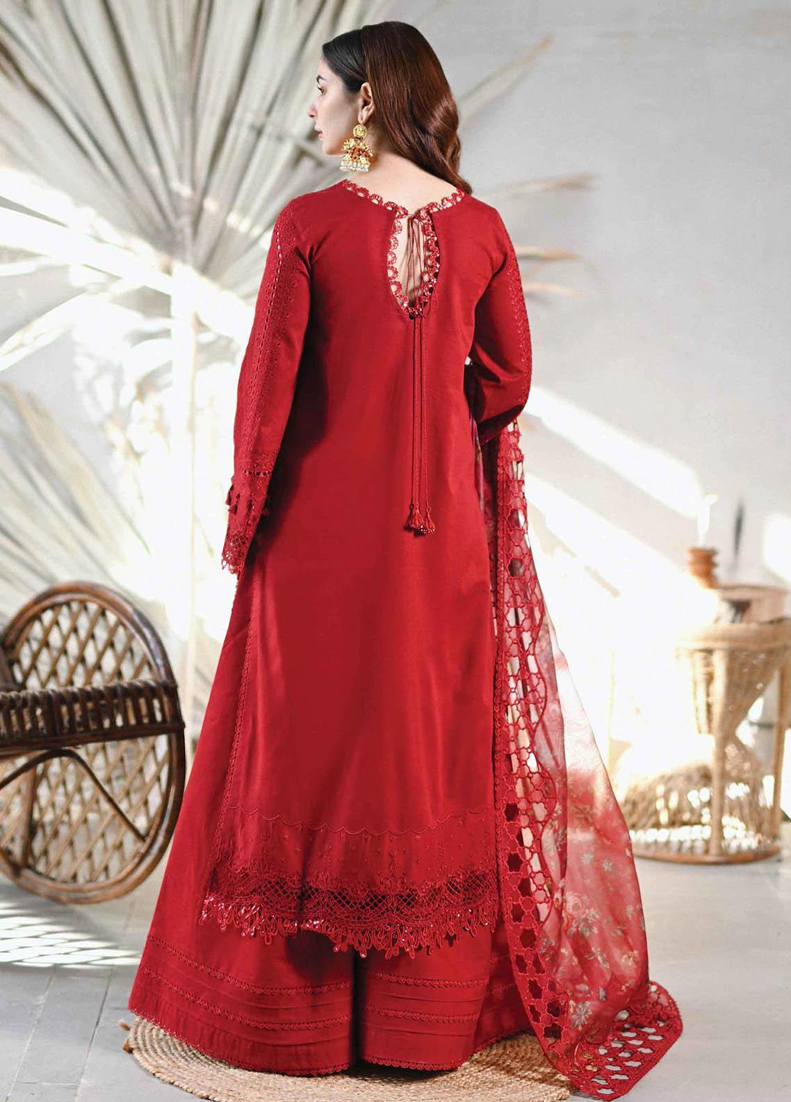 Sahil by Qalamkar Embroidered Lawn Suits Unstitched 3 Piece QLM23S SP-13 Romi - Luxury Collection - Image 5