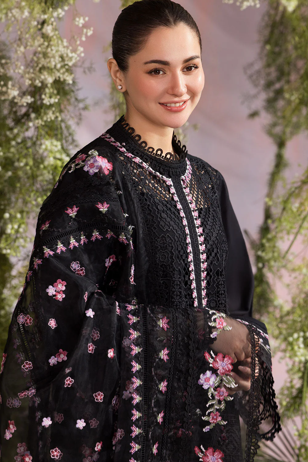 SOBIA NAZIR - 3PC LAWN EMBROIDERED SHIRT WITH EMBROIDERED DUPATTA AND TROUSER - KPR 225 - Image 4