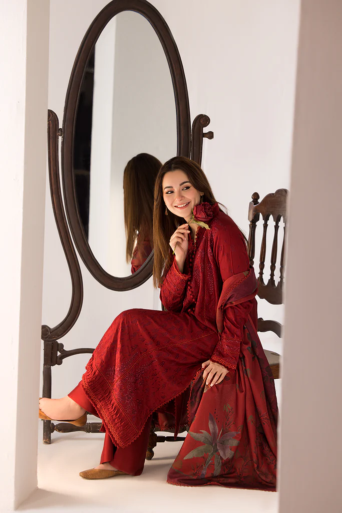 Sobia Nazir Embroidered Marina Unstitched 3Pc Suit WS24-1A - Image 3