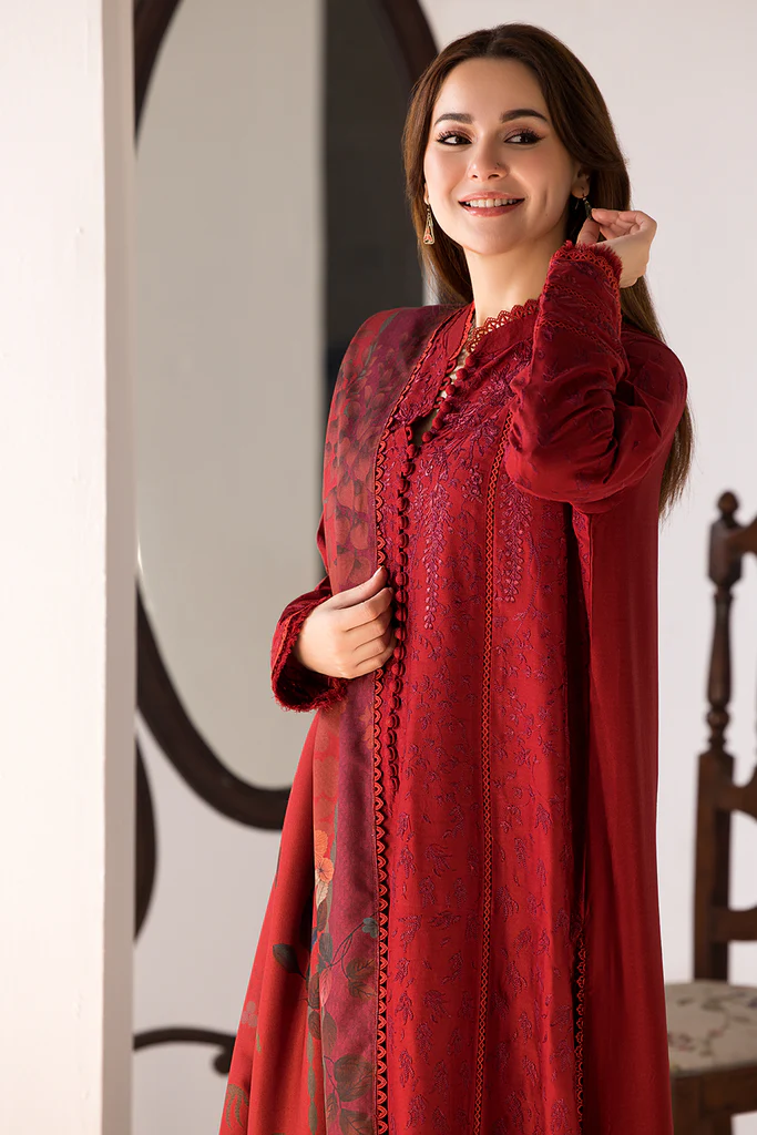 Sobia Nazir Embroidered Marina Unstitched 3Pc Suit WS24-1A - Image 6