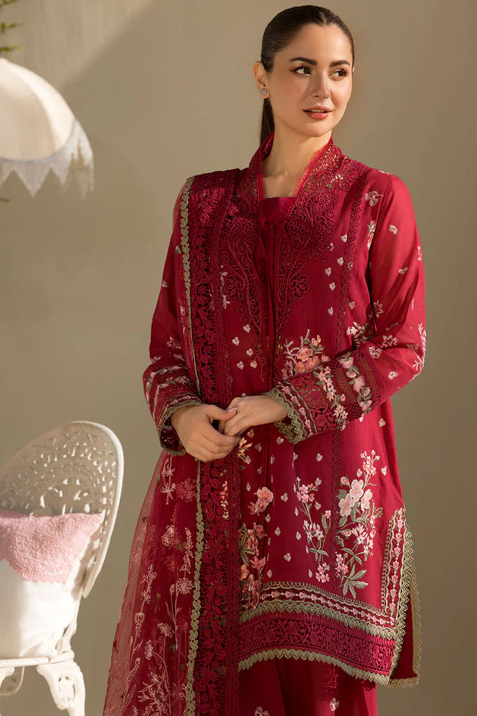 SOBIA NAZIR - Lawn Unstitched Embroidered Collection with Embroidered Honey net Dupatta- KPR30 - Image 2