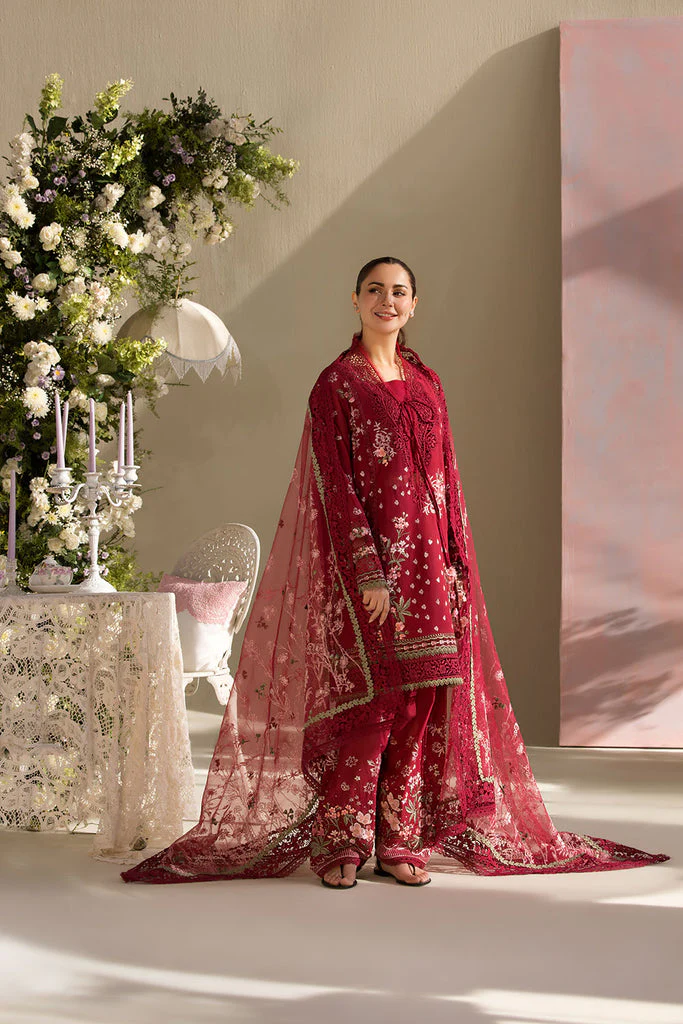 SOBIA NAZIR - Lawn Unstitched Embroidered Collection with Embroidered Honey net Dupatta- KPR30 - Image 3