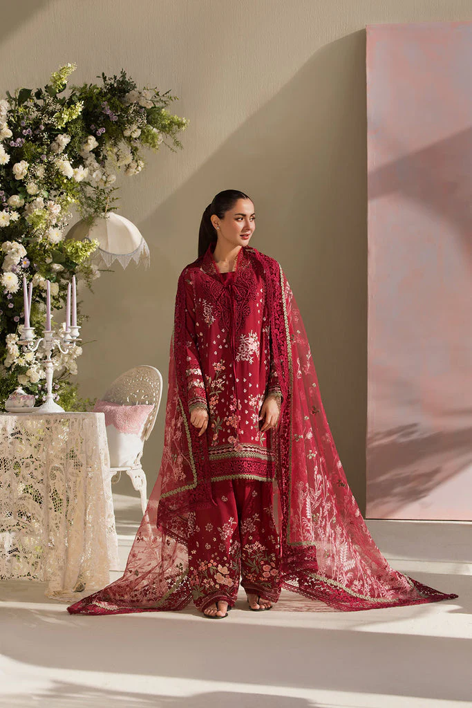 SOBIA NAZIR - Lawn Unstitched Embroidered Collection with Embroidered Honey net Dupatta- KPR30 - Image 4