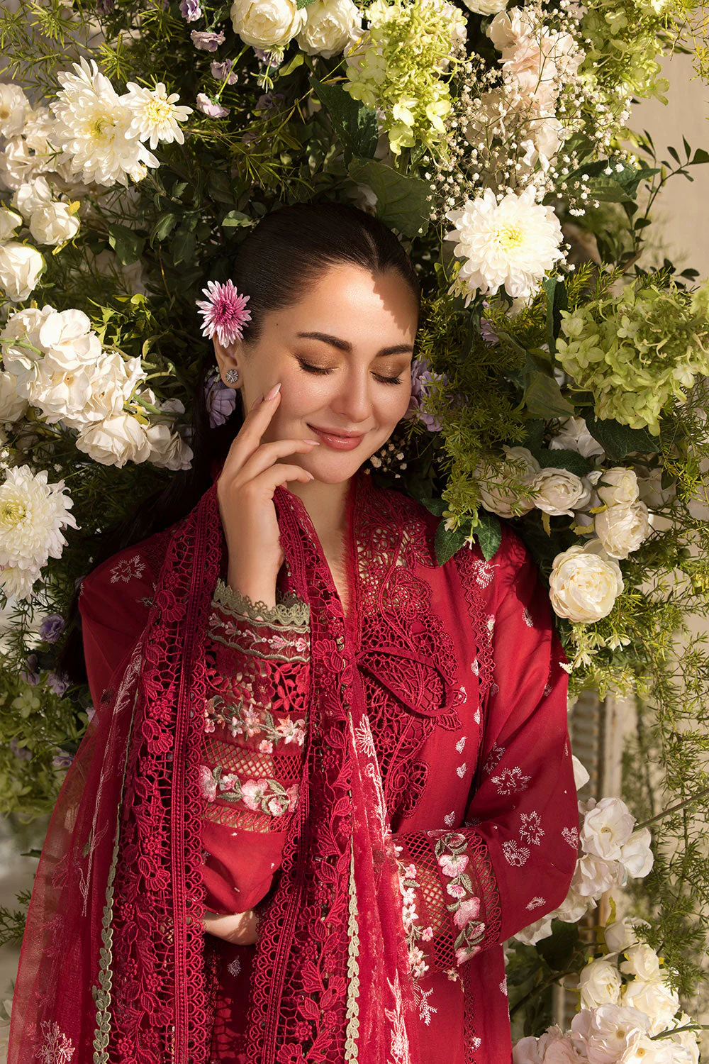 SOBIA NAZIR - Lawn Unstitched Embroidered Collection with Embroidered Honey net Dupatta- KPR30 - Image 5