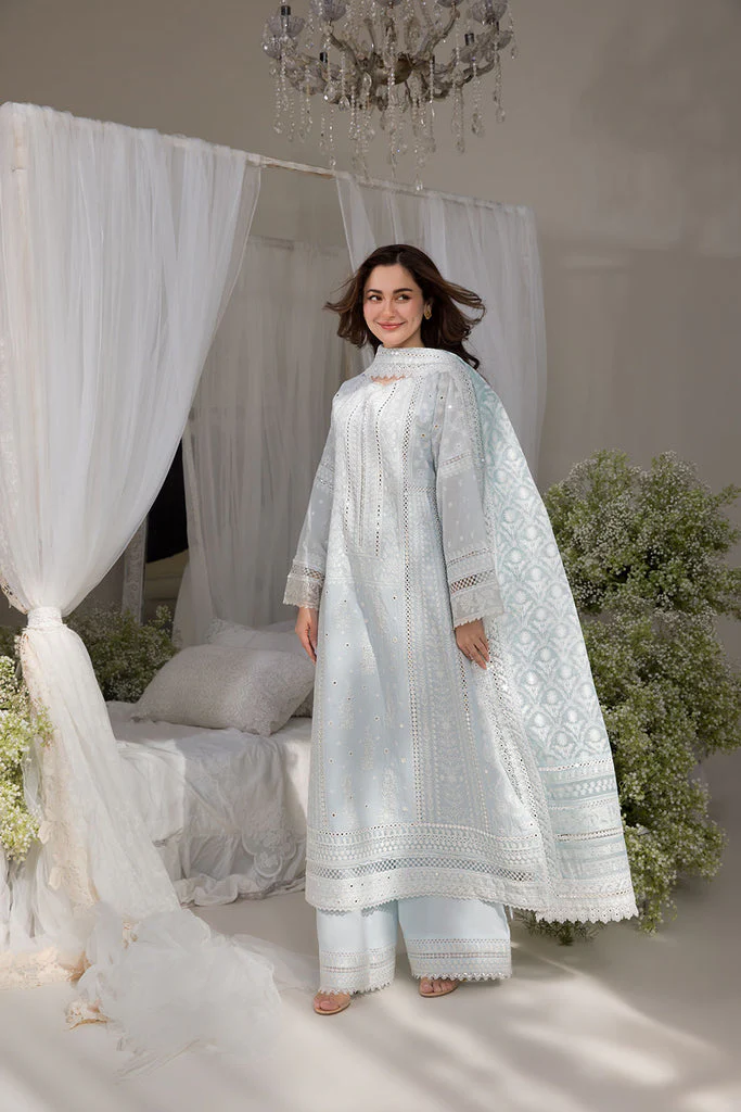 SOBIA NAZIR - Lawn Unstitched Embroidered Collection with Embroidered Printed Slub Dupatta- KPR31 - Image 3