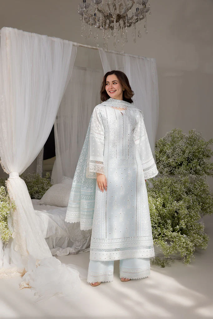 SOBIA NAZIR - Lawn Unstitched Embroidered Collection with Embroidered Printed Slub Dupatta- KPR31 - Image 4