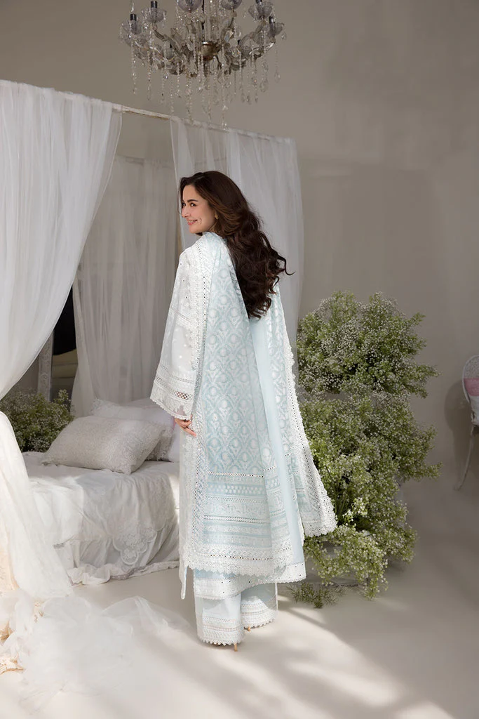 SOBIA NAZIR - Lawn Unstitched Embroidered Collection with Embroidered Printed Slub Dupatta- KPR31 - Image 5