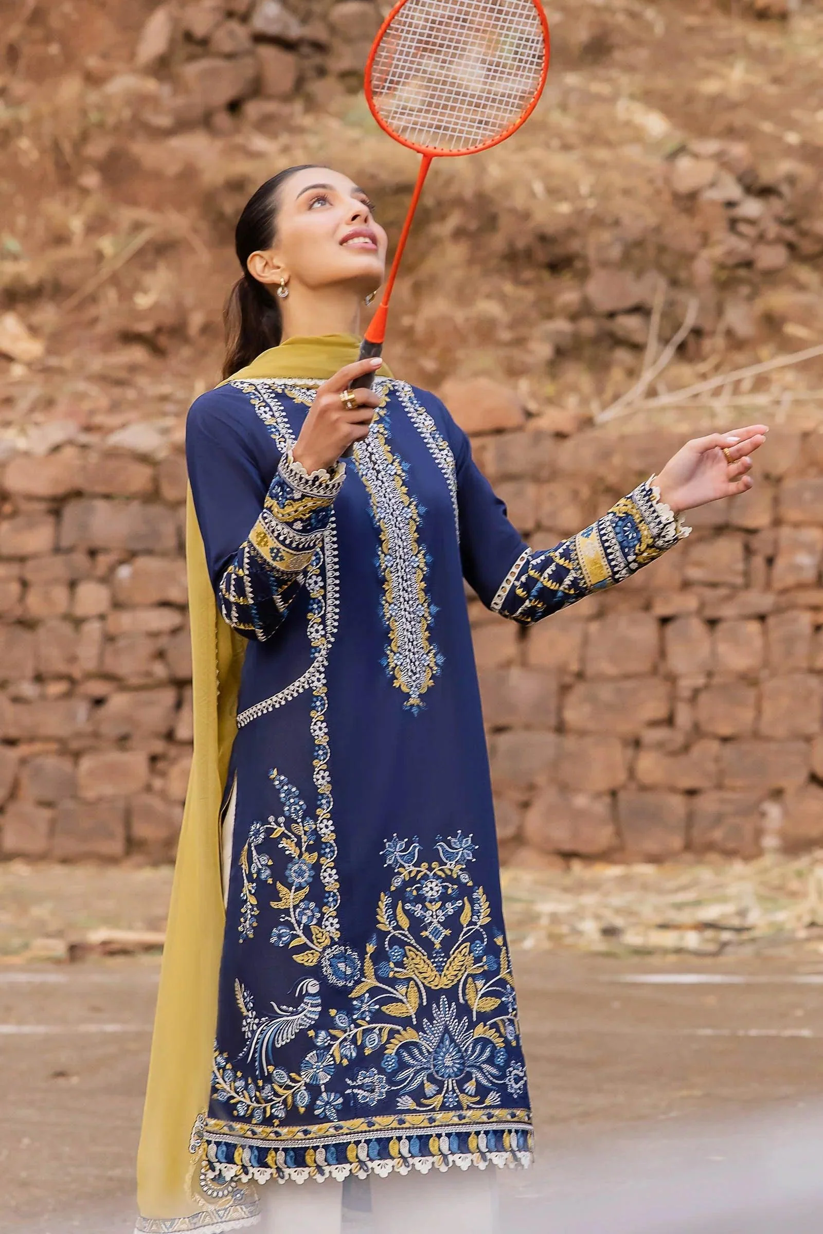 ZAHA - 3PC LAWN EMBROIDERED SHIRT WITH CHIFFON EMBROIDERED DUPATTA AND TROUSER - HZG1604 - Image 4