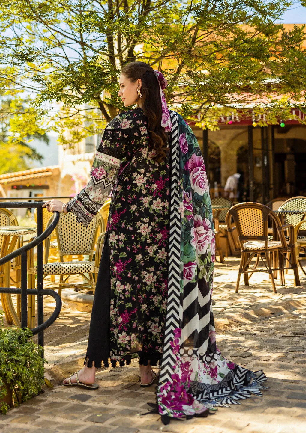 ZAINAB CHOTTANI -3 Piece Unstitched Embroidered Lawn Suit | Zemestan - Image 2