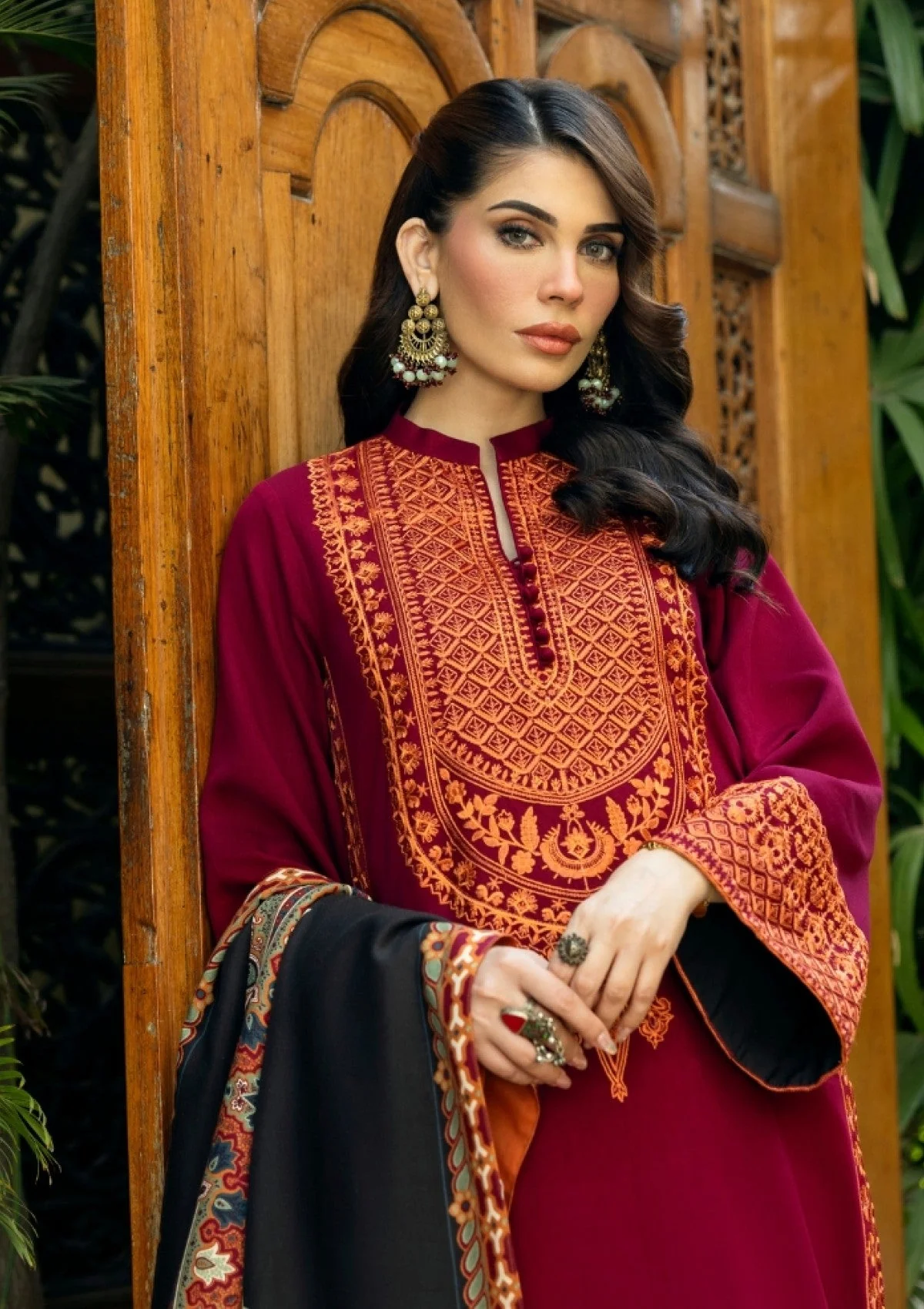 ZAINAB CHOTTANI - 3PC LAWN EMBROIDERED SHIRT WITH PRINTED DUPATTA AND TROUSER - ZC#10 - Sila - Image 3