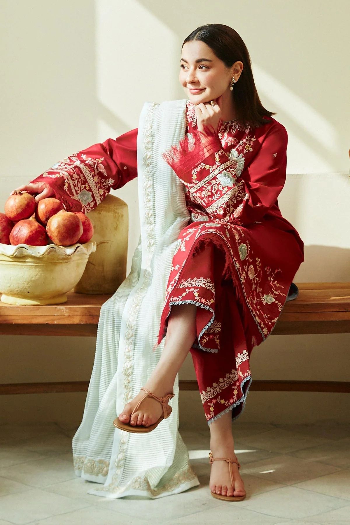 ZARA SHAH JAHAN - 3PC LAWN EMBROIDERED SHIRT WITH EMBROIDERED DUPATTA AND TROUSER - JANAAN - Image 3