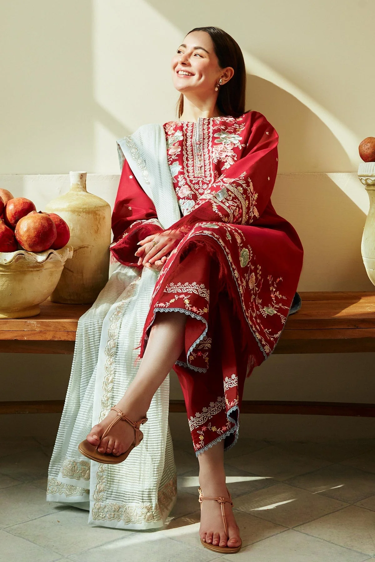 ZARA SHAH JAHAN - 3PC LAWN EMBROIDERED SHIRT WITH EMBROIDERED DUPATTA AND TROUSER - JANAAN - Image 6