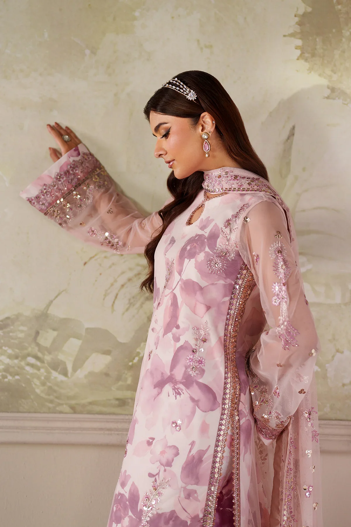 Zarif - Rahma - Luxury Organza Embroidered Unstitched 4 Piece - Image 4