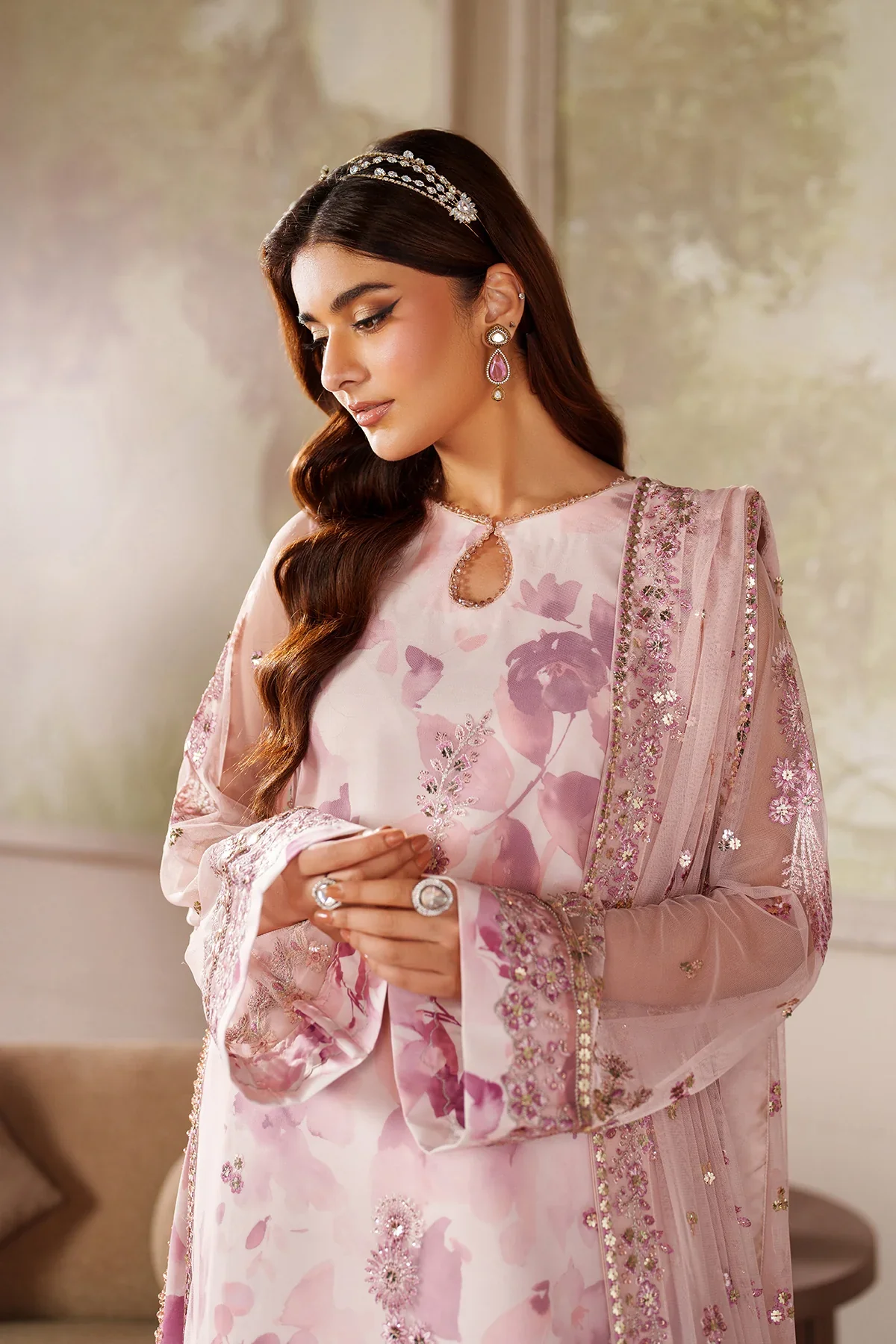 Zarif - Rahma - Luxury Organza Embroidered Unstitched 4 Piece - Image 5
