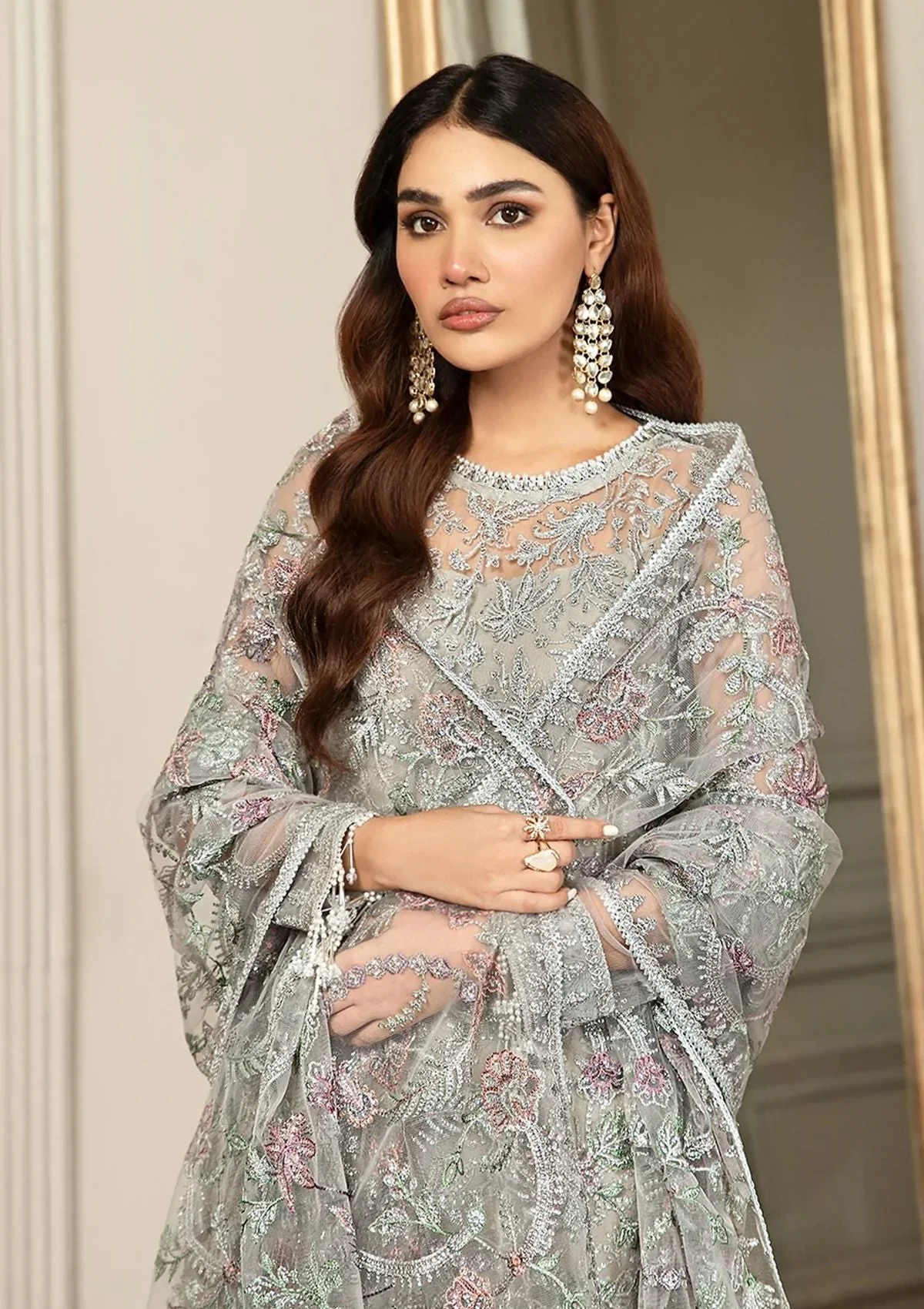 Zarif Silver Formal Net Collection - GRACE - Image 2