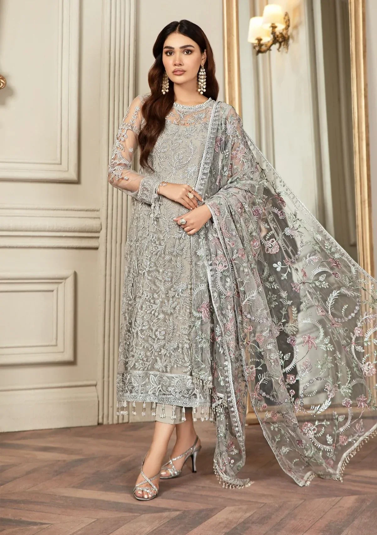 Zarif Silver Formal Net Collection - GRACE - Image 8