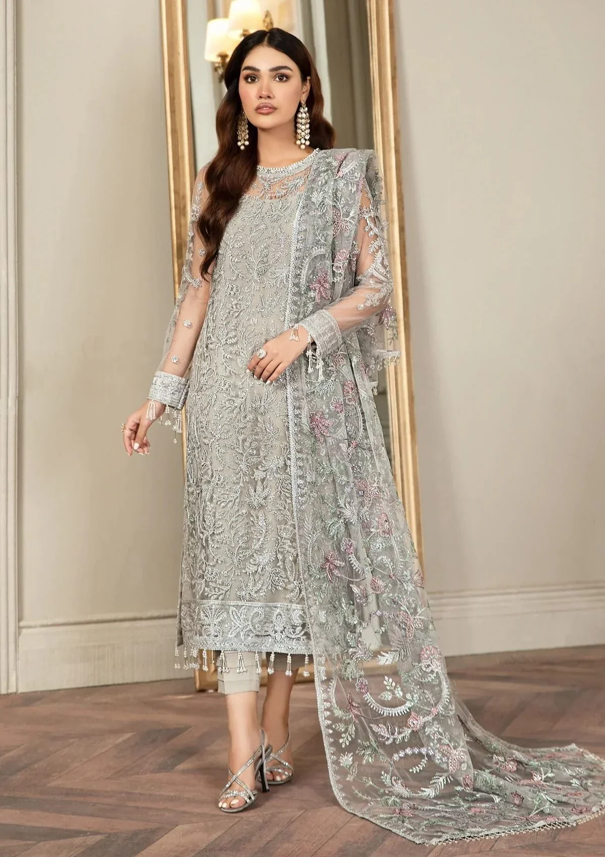 Zarif Silver Formal Net Collection - GRACE - Image 9